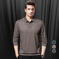 Men's Faux Two Piece Lapel Long-Sleeve Shirt