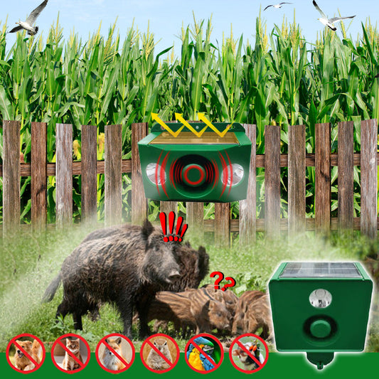 🔥💯Beast Repellent Solar Warning Lights with Loud Volume