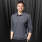 Men's Faux Two Piece Lapel Long-Sleeve Shirt