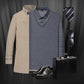 Men's Faux Two Piece Lapel Long-Sleeve Shirt