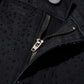 Rhinestone Embellished Slim-Fit Black Denim Stretch Jeans