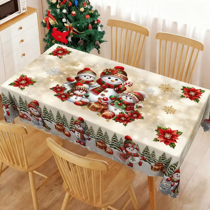 🎄🎁Stylish Christmas Printed Tablecloth – Stain Resistant, Wrinkle-proof, Easy Wash ✨
