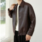 ❄️Winter Specials 50% off🔥Men's PU Leather Lapel Jacket