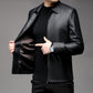 ❄️Winter Specials 50% off🔥Men's Casual Business Lapel PU Leather Jacket