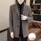 Men's Mid-Length Wool Coat | Thick Down, Elegant Design