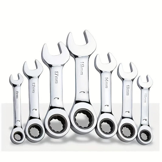 CR-V Steel Ratcheting Combination Wrench