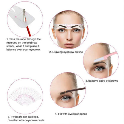 📢📢 50% OFF💄 InstaBrow Stencil Kit (12 Pack)