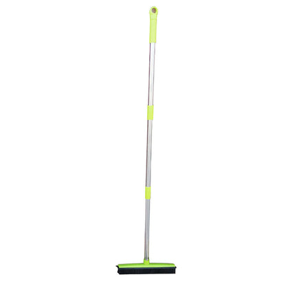 📢📢 50% OFF🧹 Pet Hair Remover Rubber Broom – Telescopic Handle & Built-In Squeegee for Carpets, Floors and Spills
