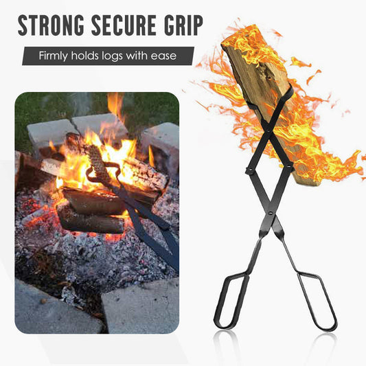 🔥Hot Sale🔥Durable & Foldable Firewood Tongs
