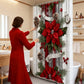 🎅🏻 Christmas Red Print Holiday Shower Curtain