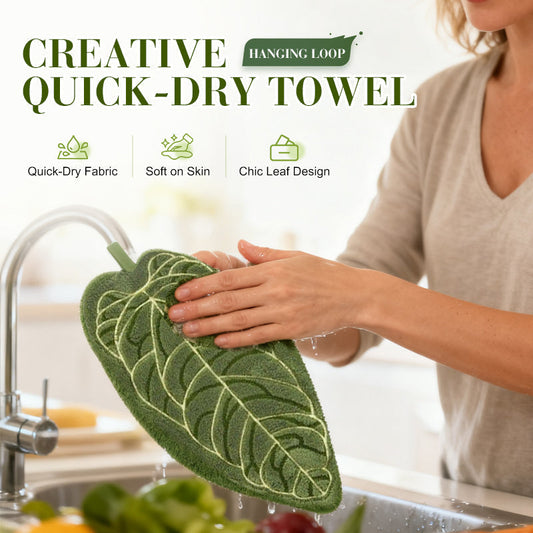 Creative quick-drying towel with hanging loop