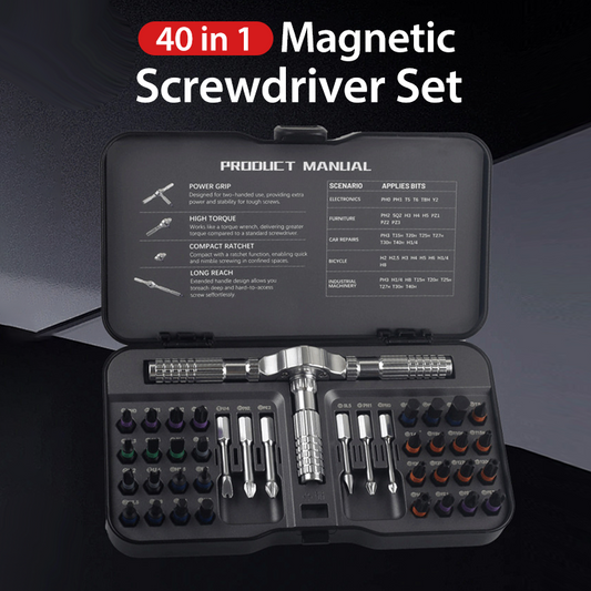 🔥Hot Sale🔥40-in-1 Magnetic Ratchet Screwdriver Set