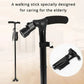 📢📢50% OFF !! ⏰ Dual-Handle Folding Walking Cane with Built-in LED Light & Pivoting Base 🌟