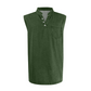📢📢50% OFF !! ⏰Retro Style Sleeveless T-Shirt with Three Buttons