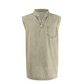 📢📢50% OFF !! ⏰Retro Style Sleeveless T-Shirt with Three Buttons