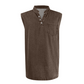 📢📢50% OFF !! ⏰Retro Style Sleeveless T-Shirt with Three Buttons