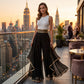 🎁2026 New Arrivals 50% OFF💥 Women's Wide-Leg Pants – Flowy, Gold Trim, Elegant, Versatile 🍂