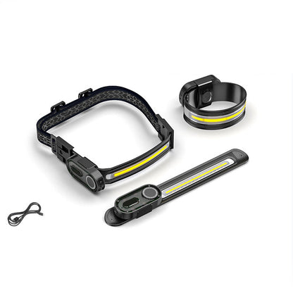 🔦 Smart Sensor Headlamp ✅ 230° Wide Beam & Type-C Charging | Hands-Free Outdoor Light 🌙 -50% TODAY ONLY 🔥