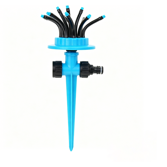 💦 12-Nozzle Garden Sprinkler ✅ Flexible Tubes & 360° Coverage | Easy Watering Control 🌿