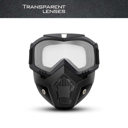 🛡️ Face shield ✅ Detachable Face Mask & Anti-Fog Venting | Clear Protective Comfort 😎