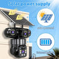 📷 Solar Security Camera ✅ Triple View & 360° PTZ | Full-Color Night Vision ☀️