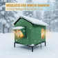 🐾 50% OFF 🔥 All-Weather Elevated Outdoor Cat House ✅ Waterproof & Warm Lined Shelter | Foldable Raised Design 🐱
