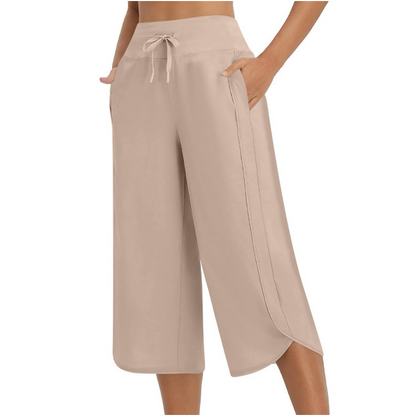 🌿Women's Casual Wide-Leg Capri Pants👖