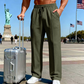 👖 Men’s Elastic Waist Drawstring Straight Leg Pants 🌿