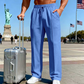 👖 Men’s Elastic Waist Drawstring Straight Leg Pants 🌿