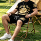 👑 LIMITED-TIME 50% OFF! ✨ Men's Gold Crest Print Set – T-Shirt & Shorts, Luxe Casual ✨