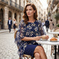 🌸 Women's Elegant Floral Print Overlay & Dress Set 🌼