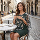 🌸 Women's Elegant Floral Print Overlay & Dress Set 🌼