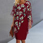🌸 Women's Elegant Floral Print Overlay & Dress Set 🌼
