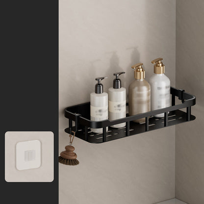 📢📢50% OFF !! ⏰Drill-Free Bathroom Shelf – Strong Adhesive & Drainage – Waterproof Storage Rack ✨