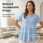 📢📢50% OFF !! ⏰Women's Short Sleeve Tiered Tunic Top