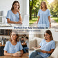 📢📢50% OFF !! ⏰Women's Short Sleeve Tiered Tunic Top