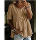 📢📢50% OFF !! ⏰Women's Short Sleeve Tiered Tunic Top