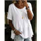 📢📢50% OFF !! ⏰Women's Short Sleeve Tiered Tunic Top