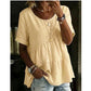 📢📢50% OFF !! ⏰Women's Short Sleeve Tiered Tunic Top