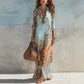 🌸 50% OFF NOW! 🌸Women's Elegant Retro Print Maxi Dress
