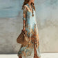 🌸 50% OFF NOW! 🌸Women's Elegant Retro Print Maxi Dress