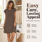 🌸 50% OFF NOW! 🌸Women's Crew Neck Solid Color Dress