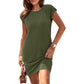 🌸 50% OFF NOW! 🌸Women's Crew Neck Solid Color Dress