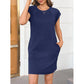 🌸 50% OFF NOW! 🌸Women's Crew Neck Solid Color Dress