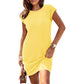 🌸 50% OFF NOW! 🌸Women's Crew Neck Solid Color Dress