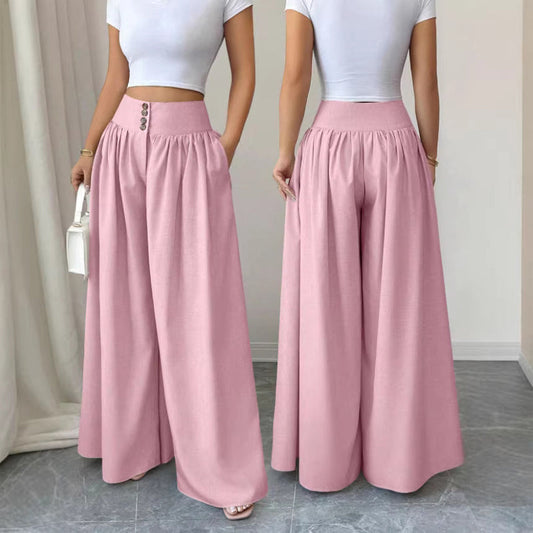 🌸 50% OFF NOW! 🌸Women's High-Waist Pleated Wide-Leg Pants