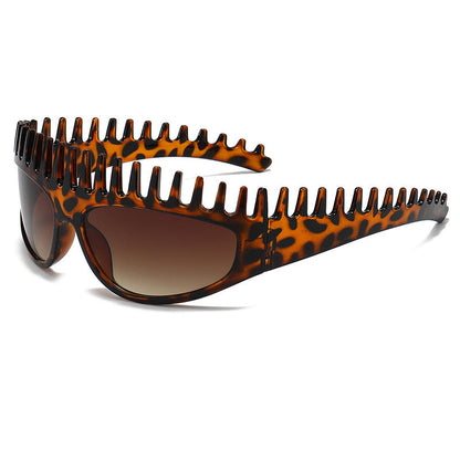 📢📢40% OFF !! ⏰Creative Comb Frame Square Sunglasses🕶️☀️