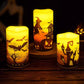 📢📢50% OFF !! ⏰ 3Pcs Halloween Battery Operated Flameless LED Candles – Realistic Flicker, Safe & Spooky Decor 🕯️
