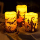 📢📢50% OFF !! ⏰ 3Pcs Halloween Battery Operated Flameless LED Candles – Realistic Flicker, Safe & Spooky Decor 🕯️