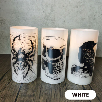 📢📢50% OFF !! ⏰ 3Pcs Halloween Battery Operated Flameless LED Candles – Realistic Flicker, Safe & Spooky Decor 🕯️